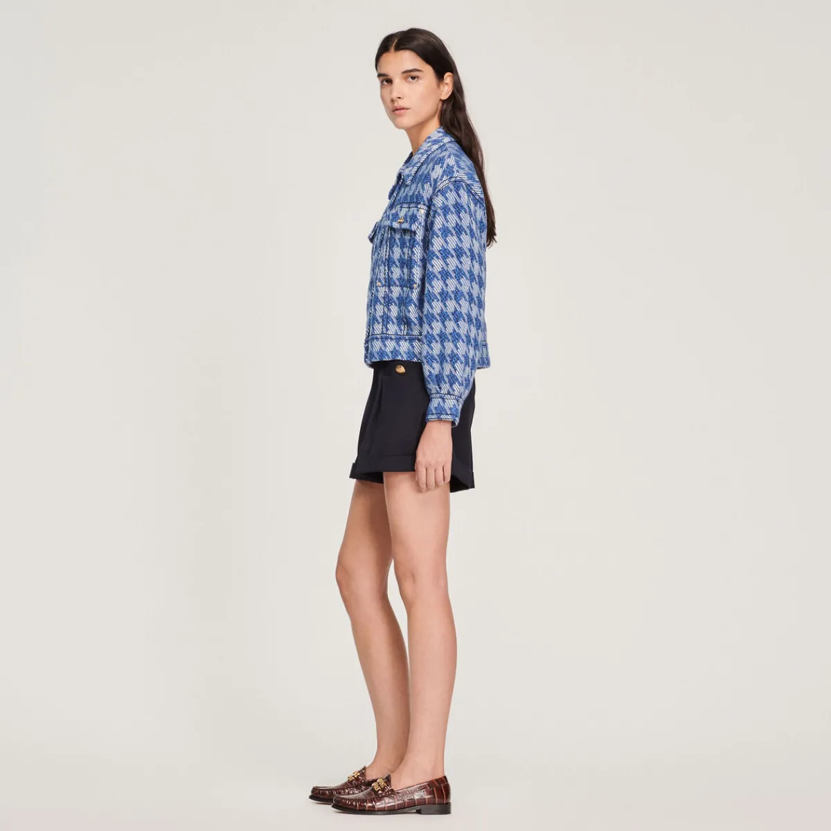 Clearance Houndstooth Jacket Women Jackets & Blazers