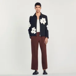 Discount Jacket With Flower Motifs Men Jackets