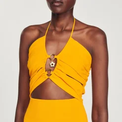 Online Knit Bodysuit With Ring Details Women Sweaters & Cardigans