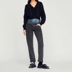 Clearance Knit Cardigan With Decorative Beads Women Sweaters & Cardigans