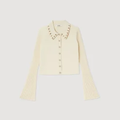 Cheap Knit Cardigan With Ring Details Women Matching Sets