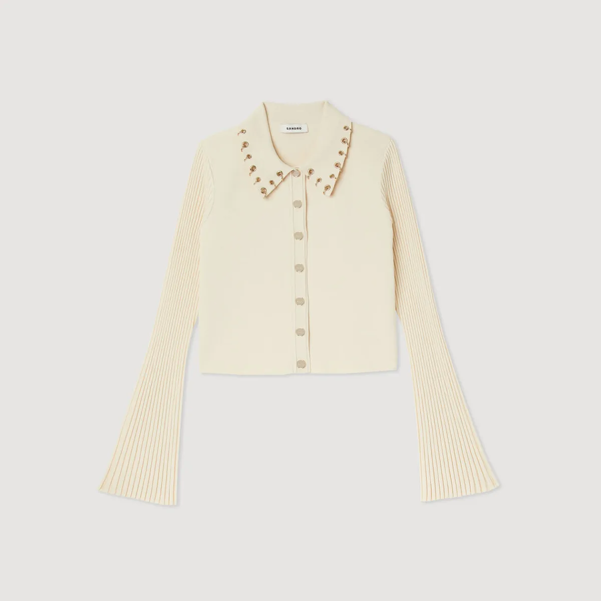 Cheap Knit Cardigan With Ring Details Women Matching Sets