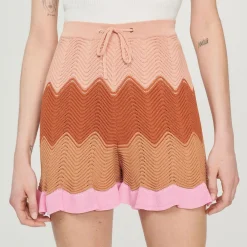 Store Knit Shorts Women Matching Sets