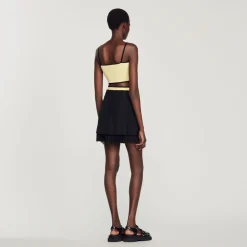 Sale Knitted Crop Top Women Matching Sets