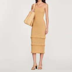 Flash Sale Knitted Midi Dress Women Dresses