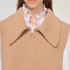 Discount Knitted Neck Warmer With Trucker Collar Women Scarves