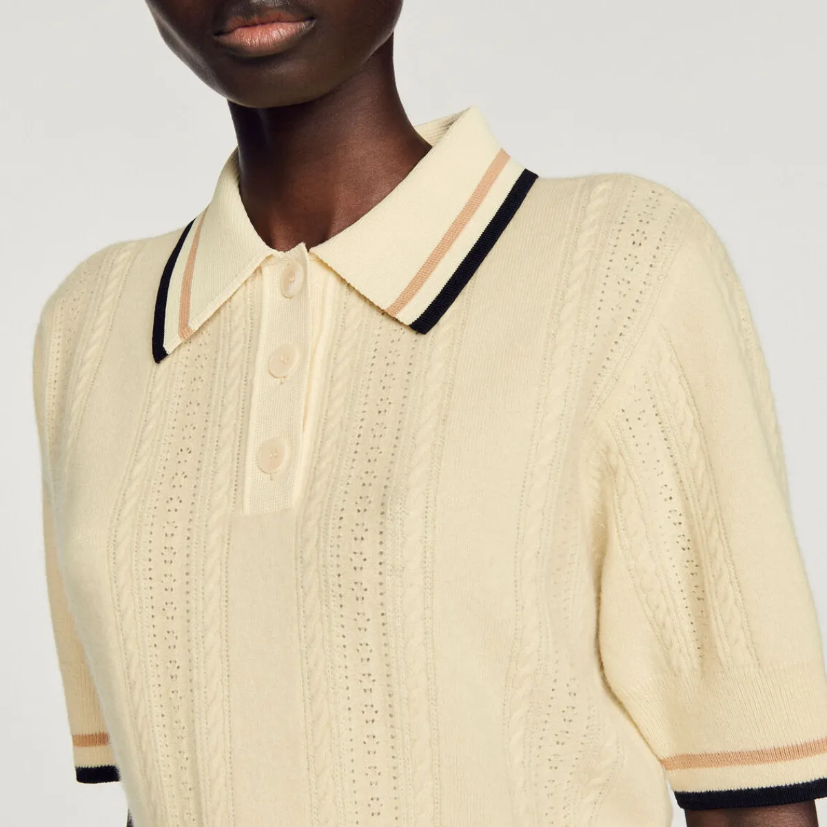 Discount Knitted Polo Sweater Women Sweaters & Cardigans