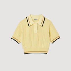 Discount Knitted Polo Sweater Women Sweaters & Cardigans