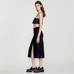 Best Sale Knitted Skirt With Wide Fringes Women Skirts