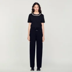 Best Sale Knitted Straight-Leg Pants Women Matching Sets