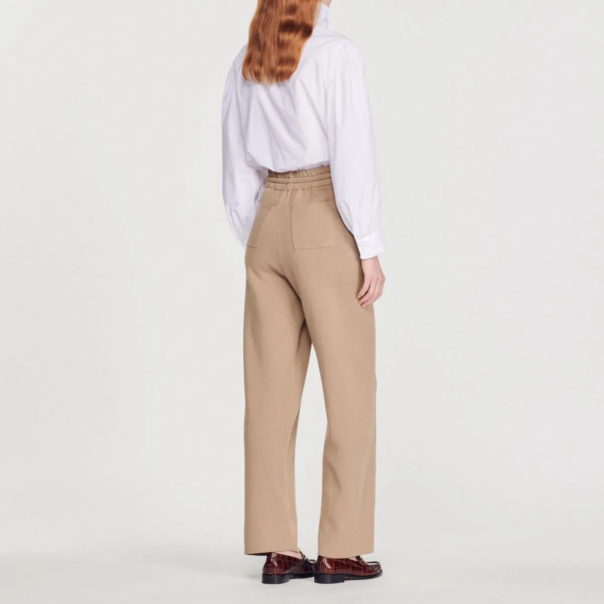Fashion Knitted Straight-Leg Pants Women Matching Sets