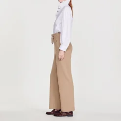 Fashion Knitted Straight-Leg Pants Women Matching Sets