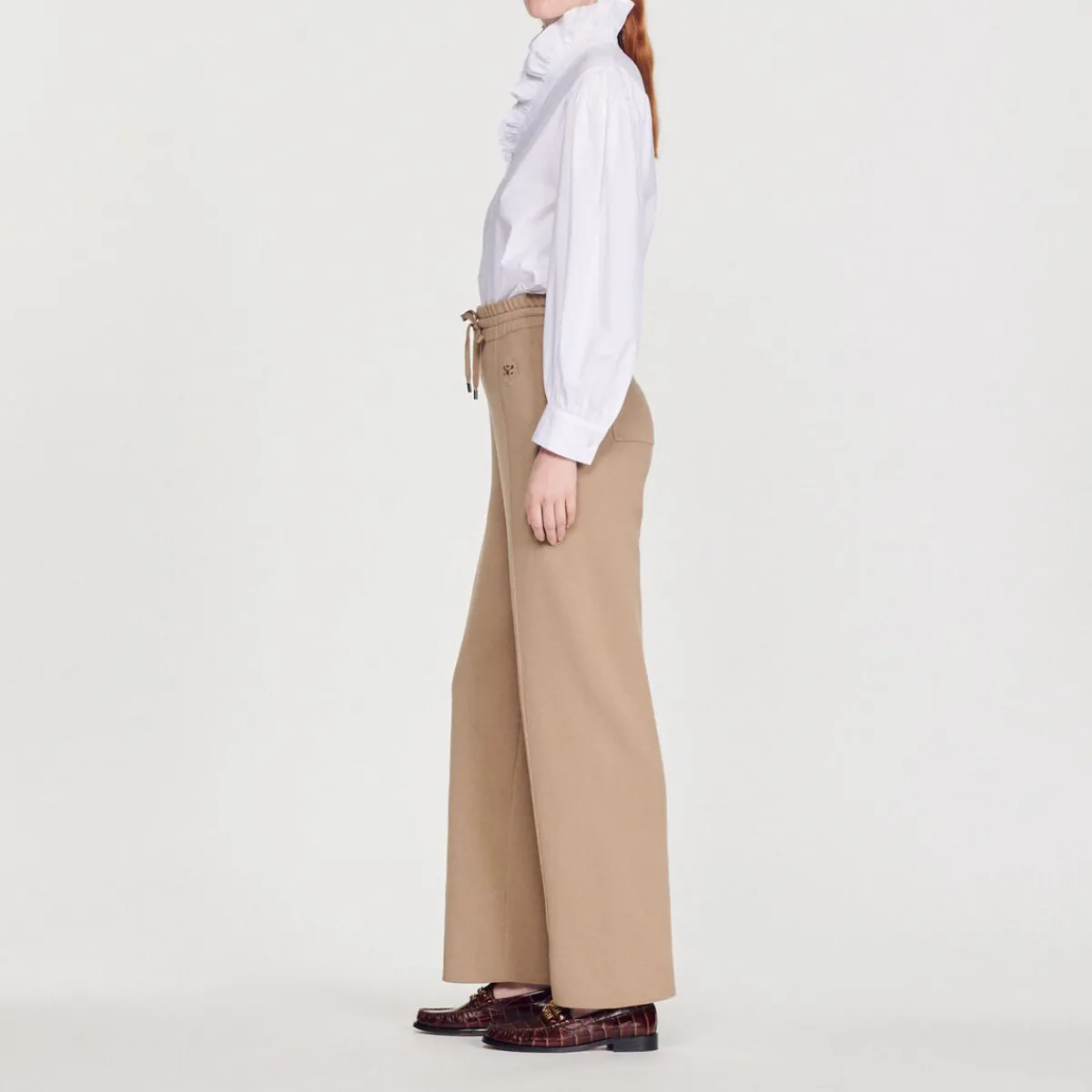 Fashion Knitted Straight-Leg Pants Women Matching Sets