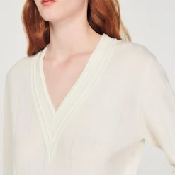 Shop Knitted V-Neck Sweater Women Sweaters & Cardigans