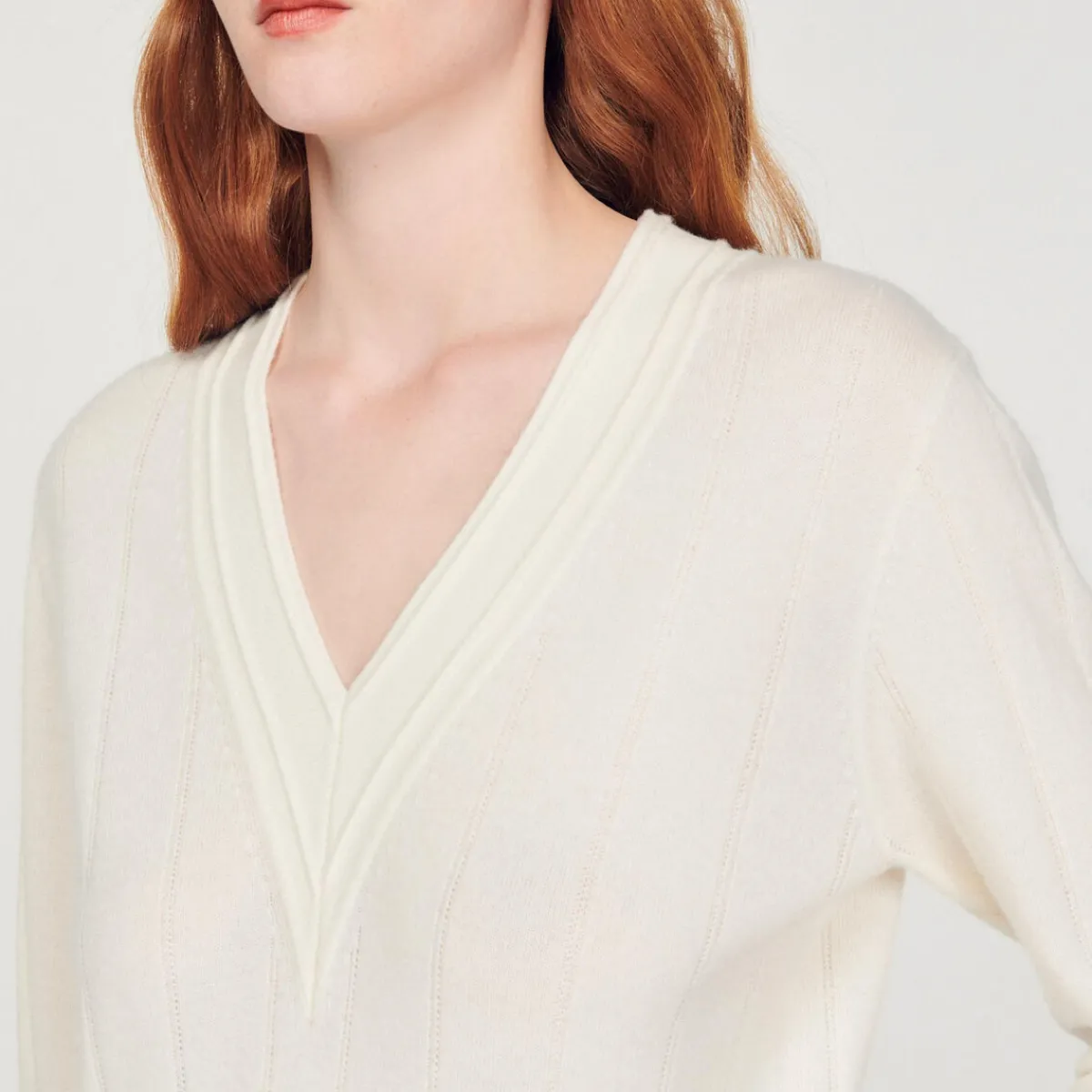 Shop Knitted V-Neck Sweater Women Sweaters & Cardigans