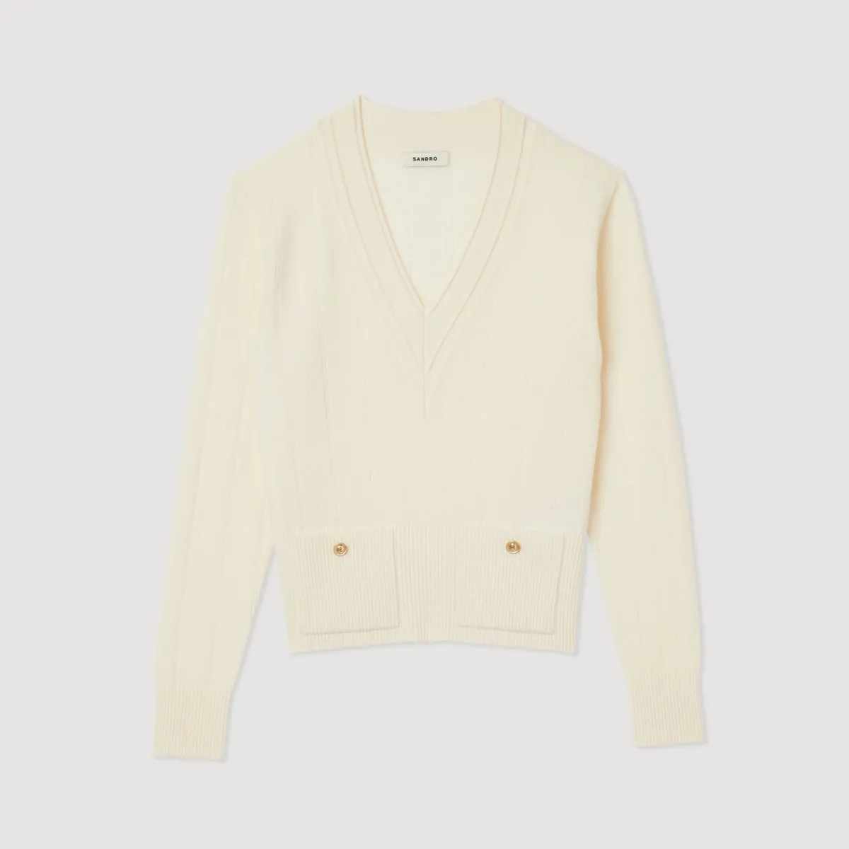 Shop Knitted V-Neck Sweater Women Sweaters & Cardigans