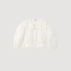 Cheap Lace Collar Shirt Women Tops & Shirts