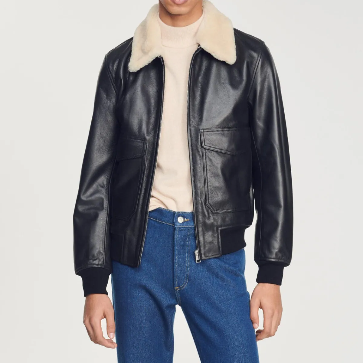 Best Sale Leather Aviator Jacket Men Jackets