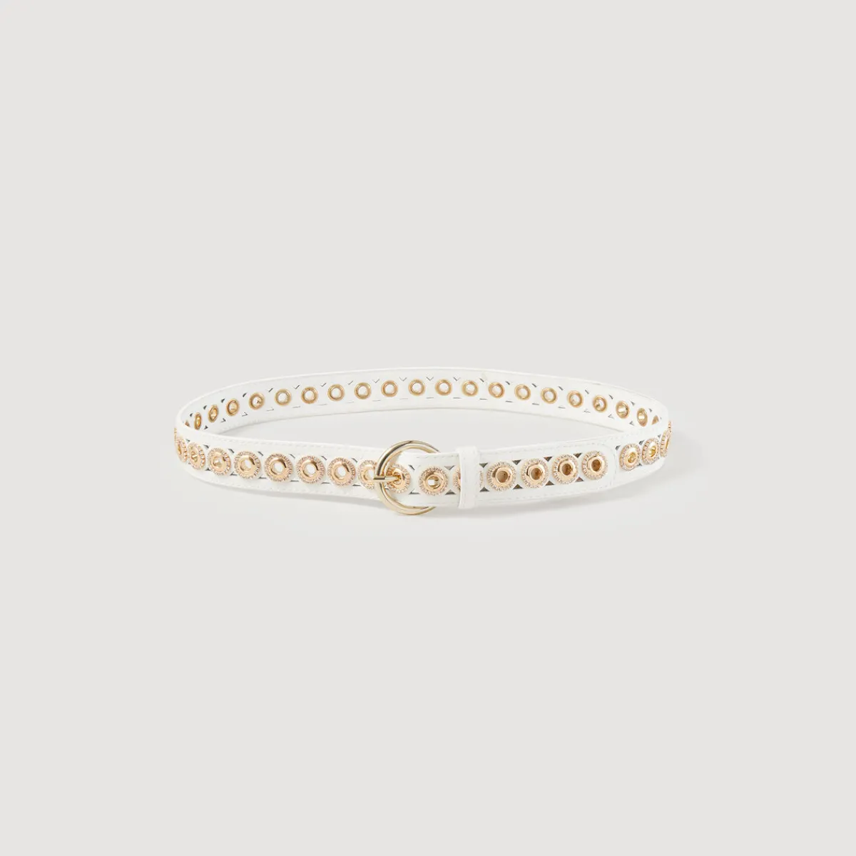 Cheap Leather Belt With Rhinestone Eyelets Women Belts