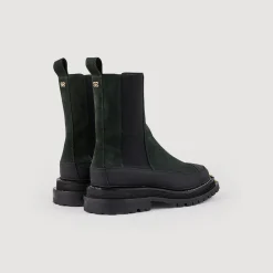 Fashion Leather Chelsea Boots With Notched Sole Women Boots