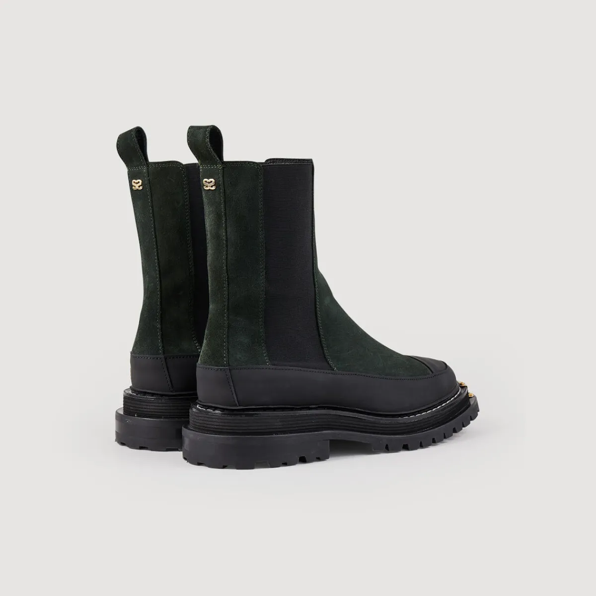 Fashion Leather Chelsea Boots With Notched Sole Women Boots