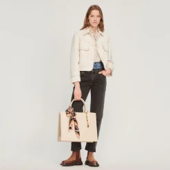 Outlet Leather Tote Bag With Chain Jewellery Women Tote Bags