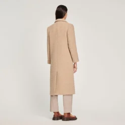 Hot Long Coat With Tailored Collar Women Coats