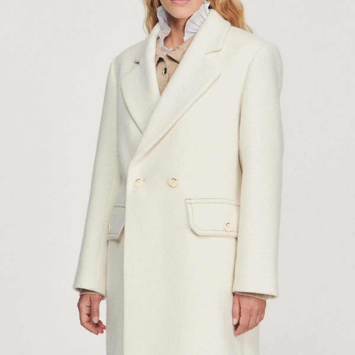 Hot Long Coat With Wide Collar Women Coats