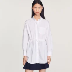 Sale Long Drawstring Shirt Women Tops & Shirts