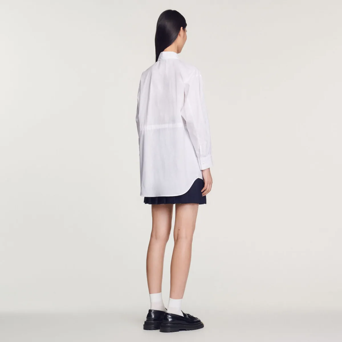 Sale Long Drawstring Shirt Women Tops & Shirts