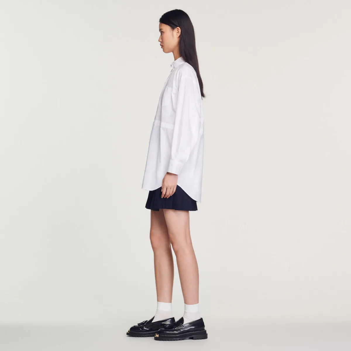 Sale Long Drawstring Shirt Women Tops & Shirts