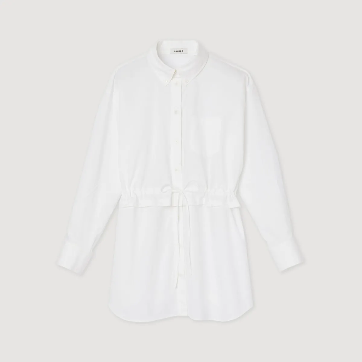 Sale Long Drawstring Shirt Women Tops & Shirts