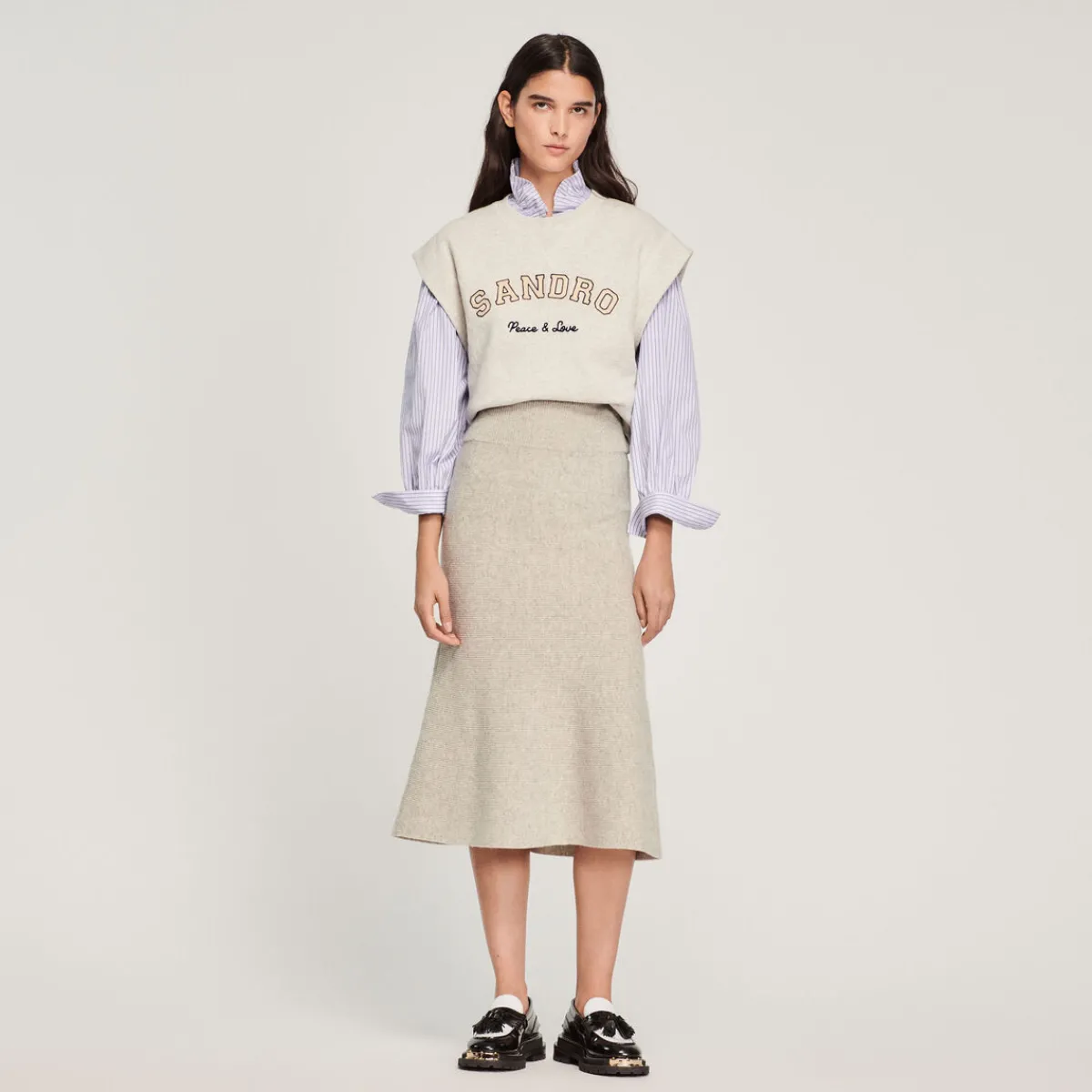 Discount Long Flared Skirt Women Skirts