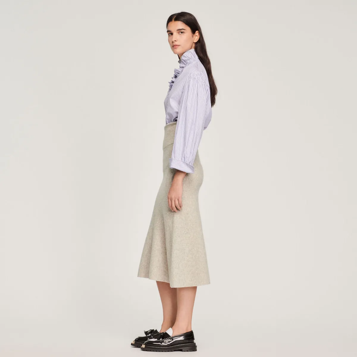 Discount Long Flared Skirt Women Skirts