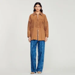 Hot Long Fringed Leather Jacket Women Jackets & Blazers