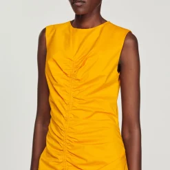 Online Long, Gathered Dress Women Dresses