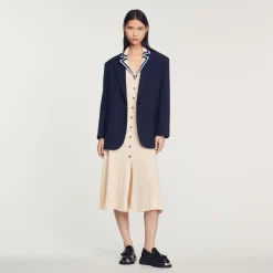 Fashion Long Knit Dress With S Patch Women Dresses