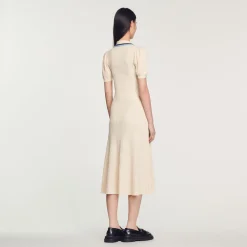 Fashion Long Knit Dress With S Patch Women Dresses