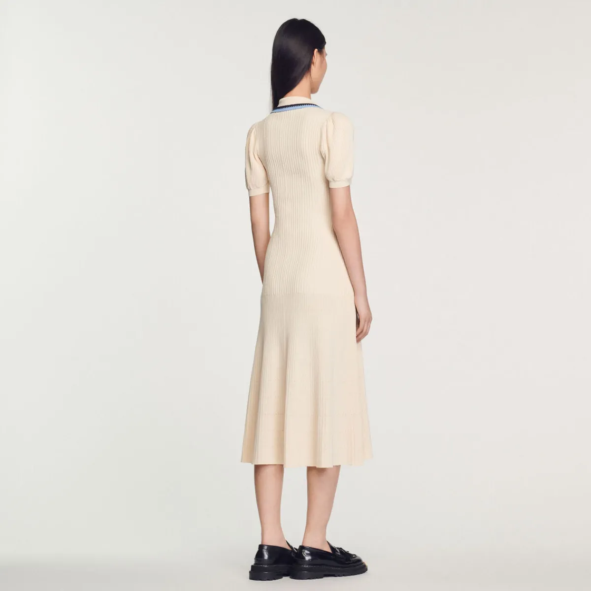 Fashion Long Knit Dress With S Patch Women Dresses
