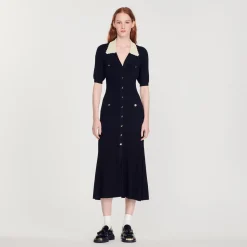 Store Long Knitted Dress Women Dresses