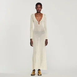 Clearance Long Mesh Sequin Dress Women Dresses
