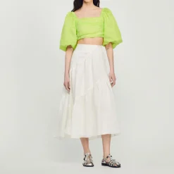 Discount Long Ruffled Skirt Women Skirts