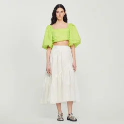Discount Long Ruffled Skirt Women Skirts