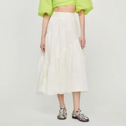 Discount Long Ruffled Skirt Women Skirts