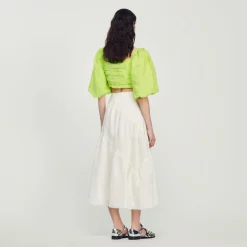 Discount Long Ruffled Skirt Women Skirts