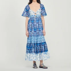 Clearance Long Scarf Print Dress Women Dresses