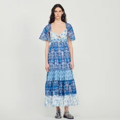 Clearance Long Scarf Print Dress Women Dresses