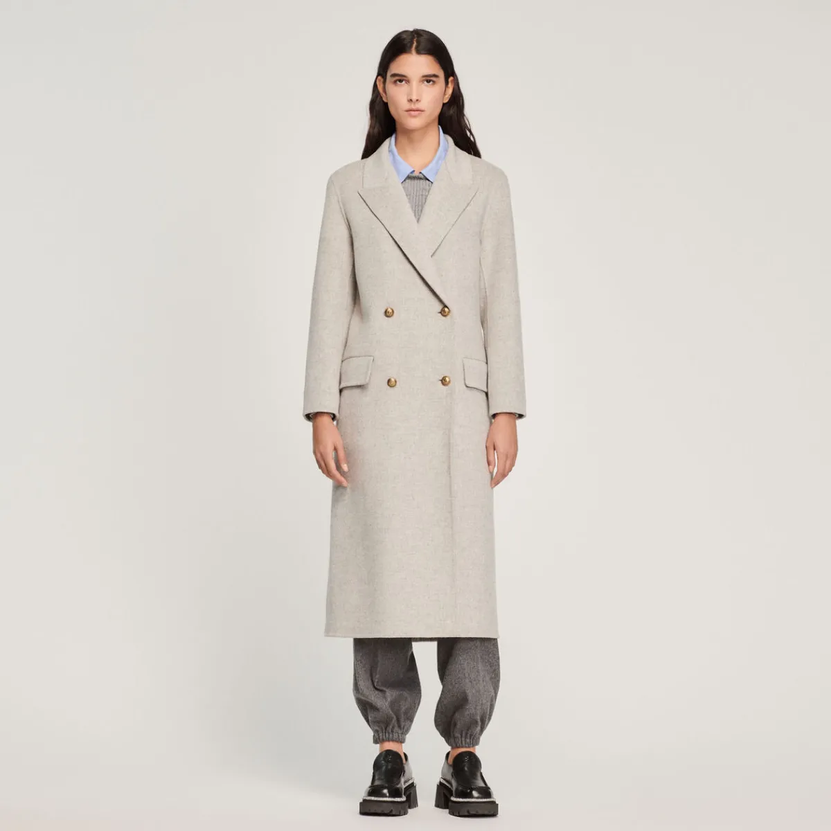 Clearance Long Straight-Cut Coat Women Coats