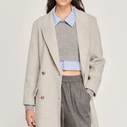 Clearance Long Straight-Cut Coat Women Coats