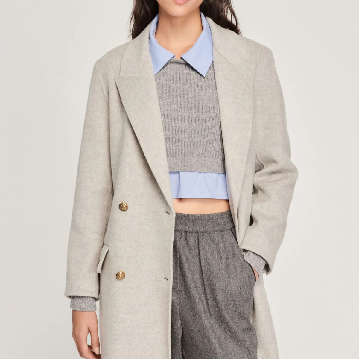 Clearance Long Straight-Cut Coat Women Coats